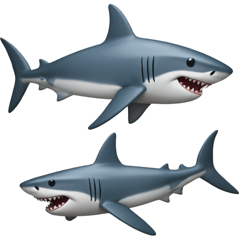 two sharks on top of ech other emoji