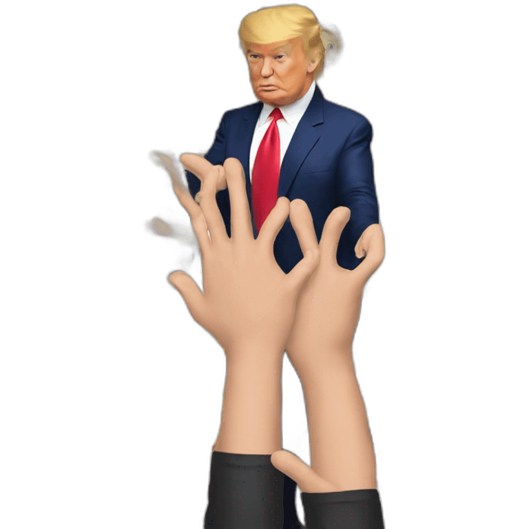 Trump and small hands emoji