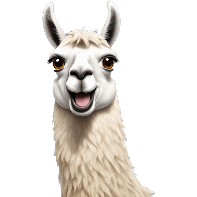 Llama taking selfie emoji