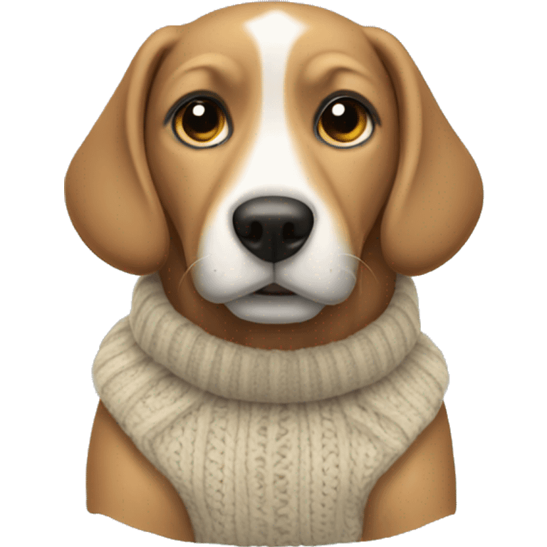 Dog wear sweater emoji