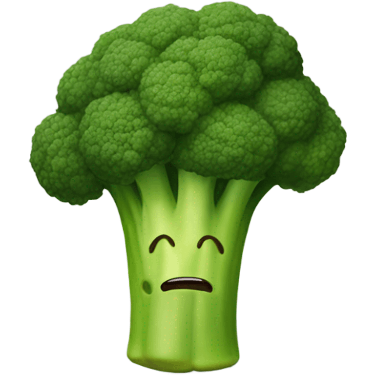 Broccoli head man emoji