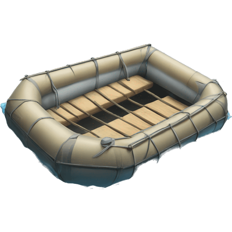 Realistic empty water raft emoji