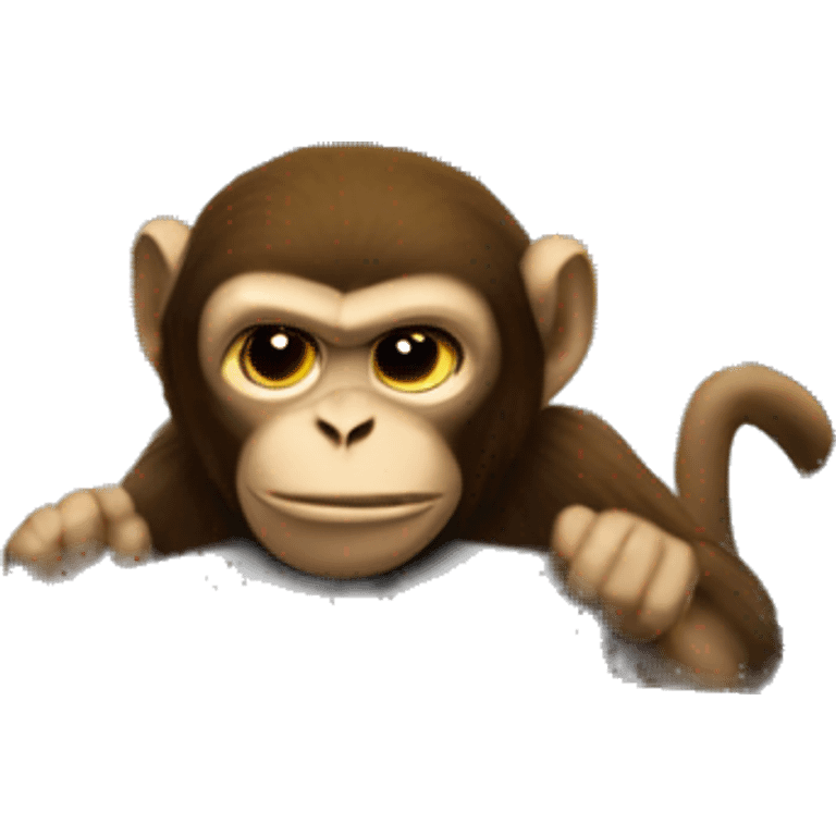 Monkey driving a hellcat emoji