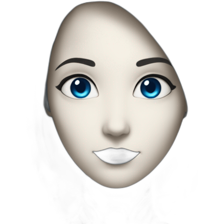 Blue cortana with lines emoji