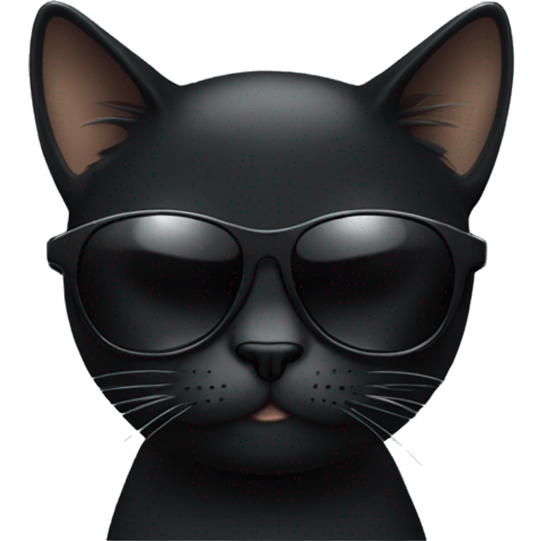 Black Cat with sunglasses emoji