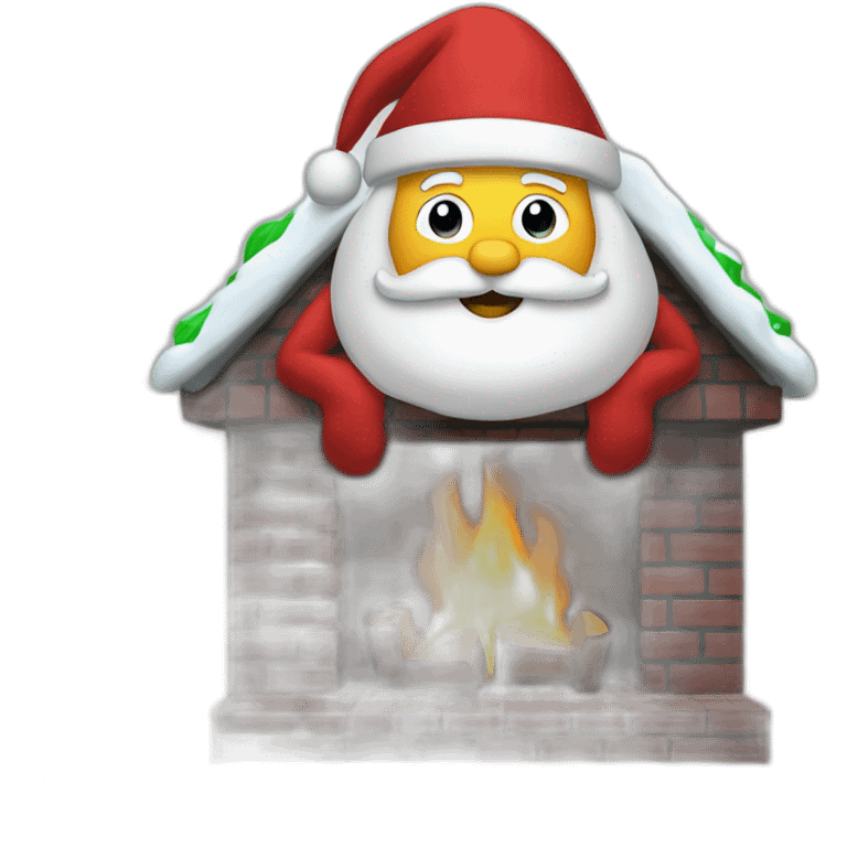 santa down the chimney emoji