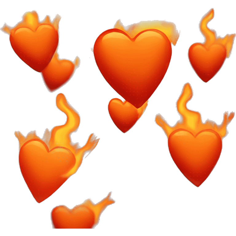 Red-orange flaming heart emoji