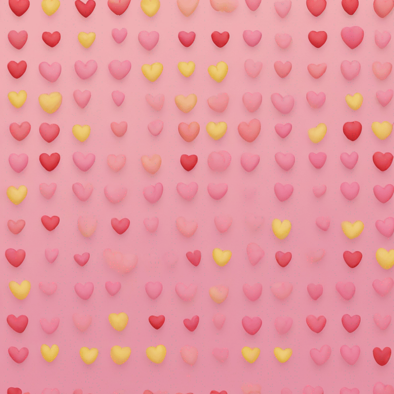 pink and yellow color heart  emoji