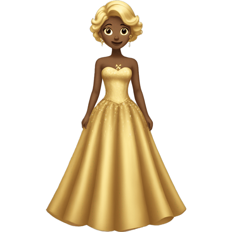 Gold dress for princess  emoji