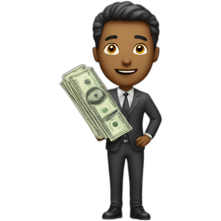 Man with money emoji