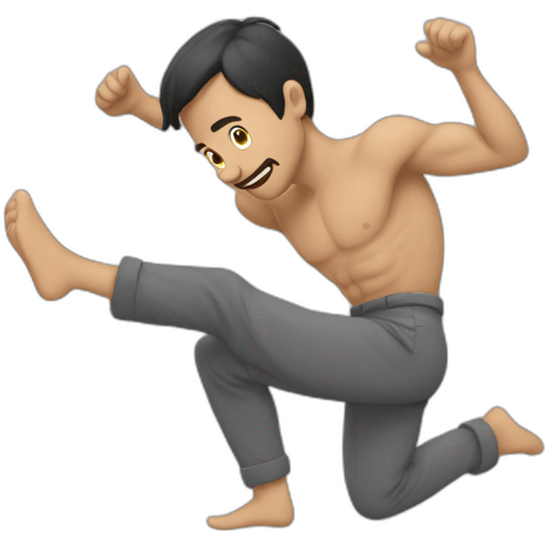 Hombre haciendo flexiones emoji