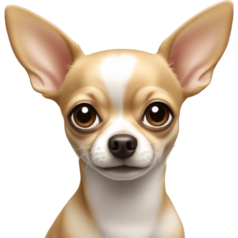 Tan female apple head chihuahua  emoji