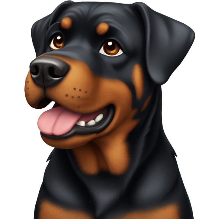 Rottweiler mit weißer Brust  emoji