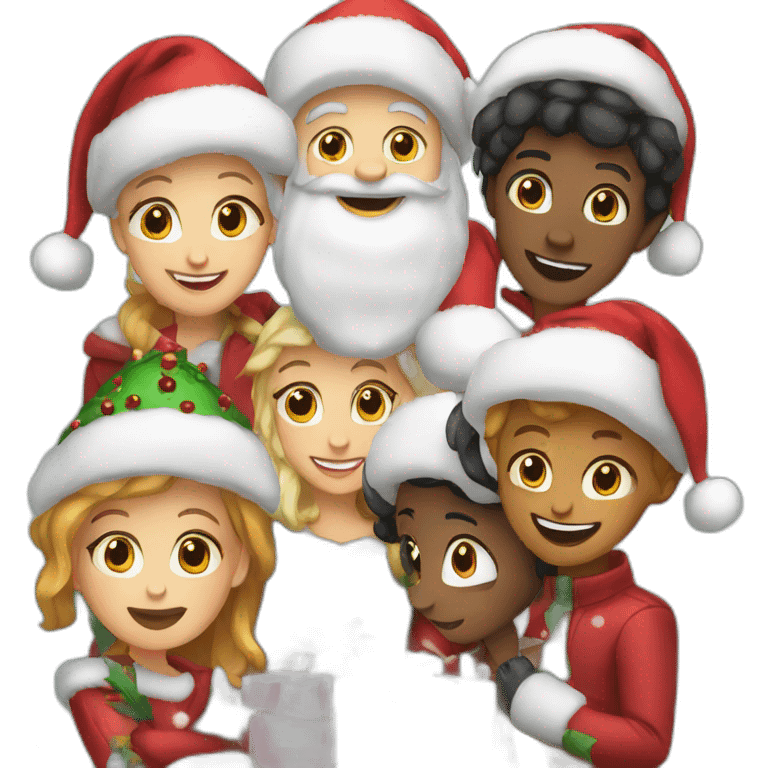 Christmas with friends emoji