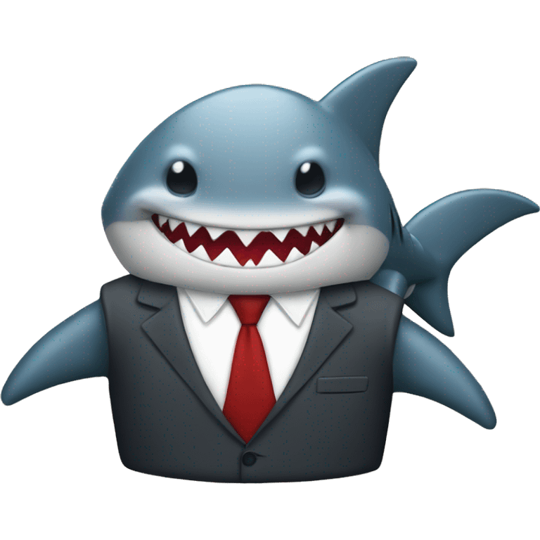 shark with business suit emoji