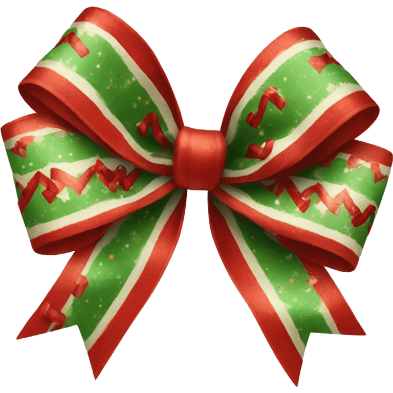 Christmas bow emoji