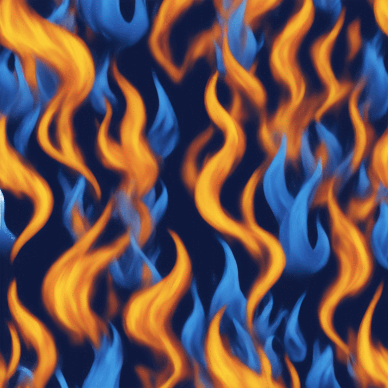 Blue fire flames emoji