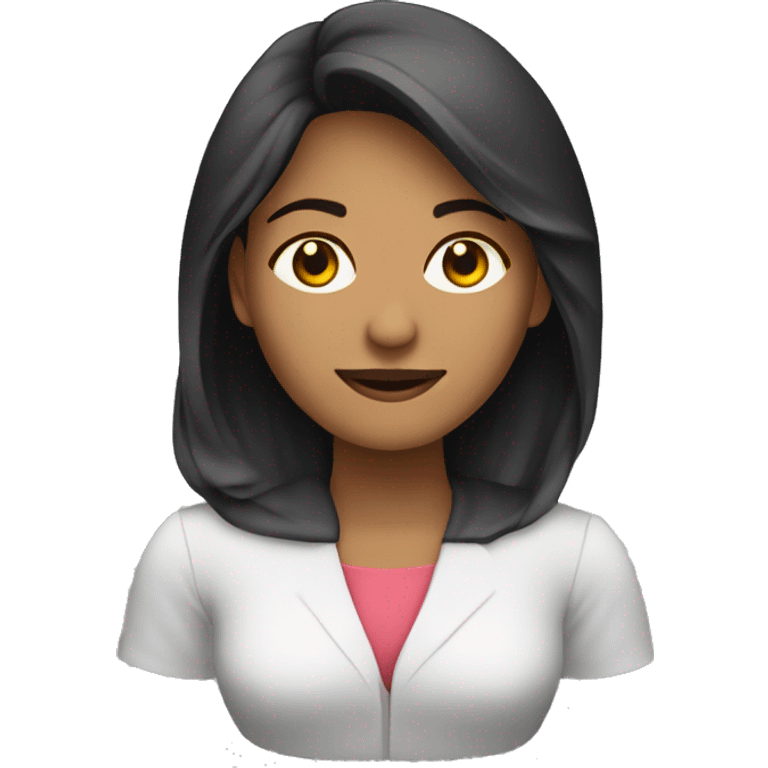 Mulher morena programadora de Sistemas emoji