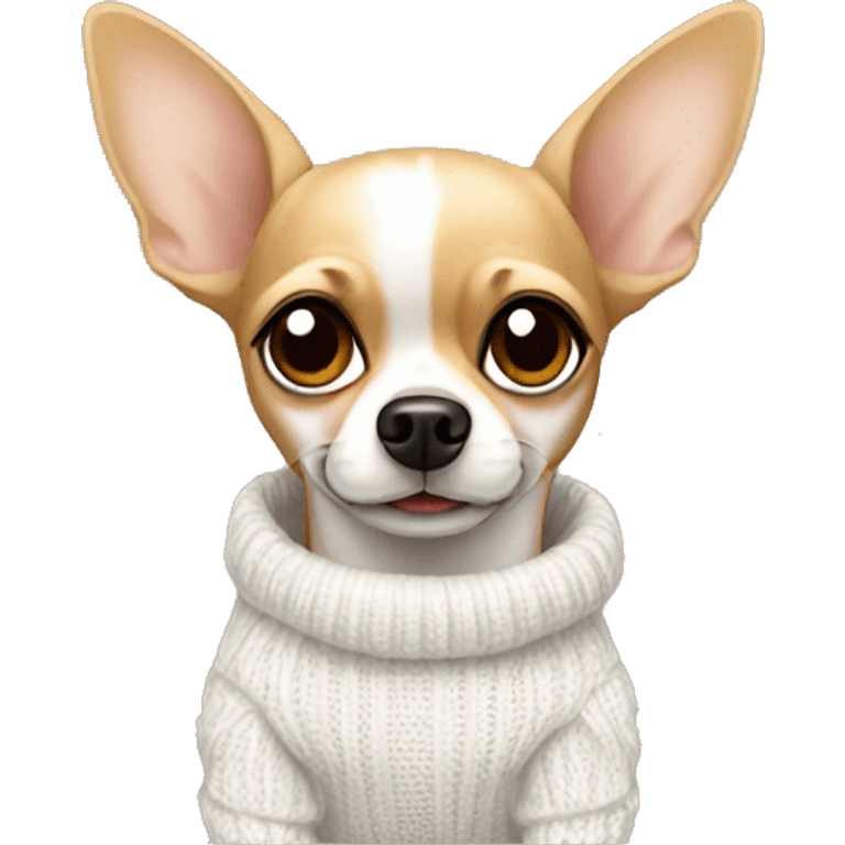 Chihuahua with white sweater emoji