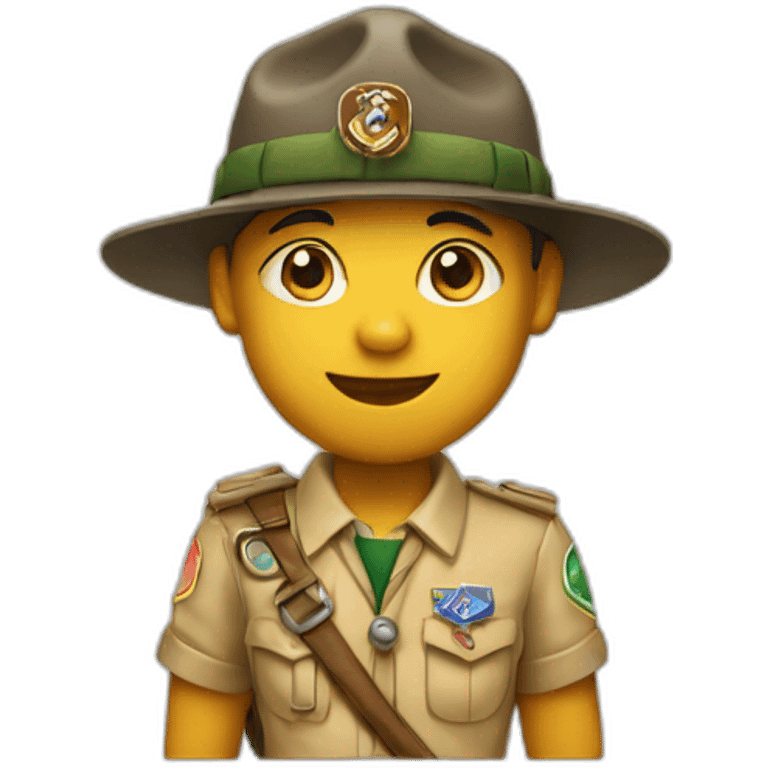 Scout avec son staff emoji