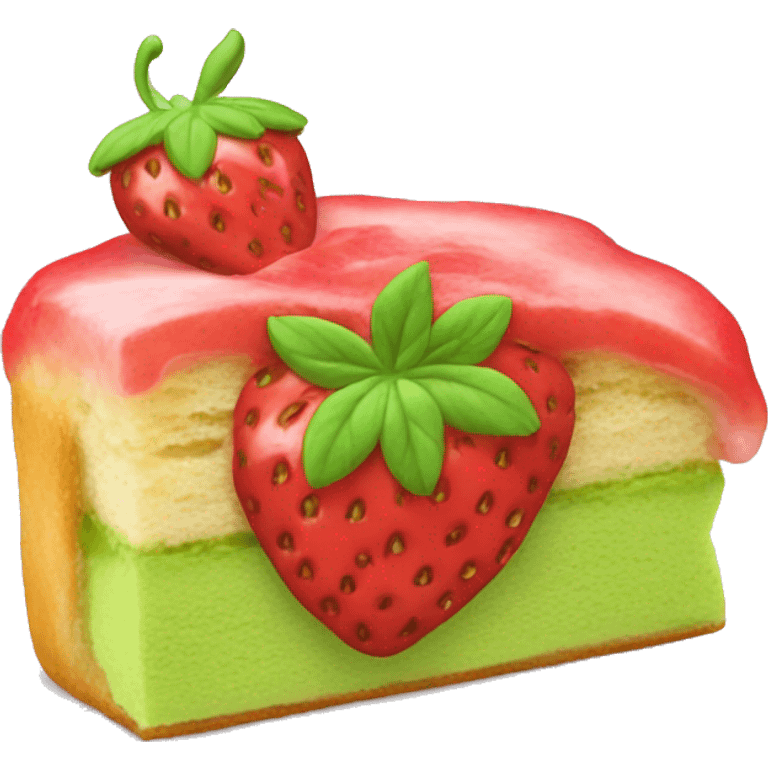 strawberry matcha pastry emoji