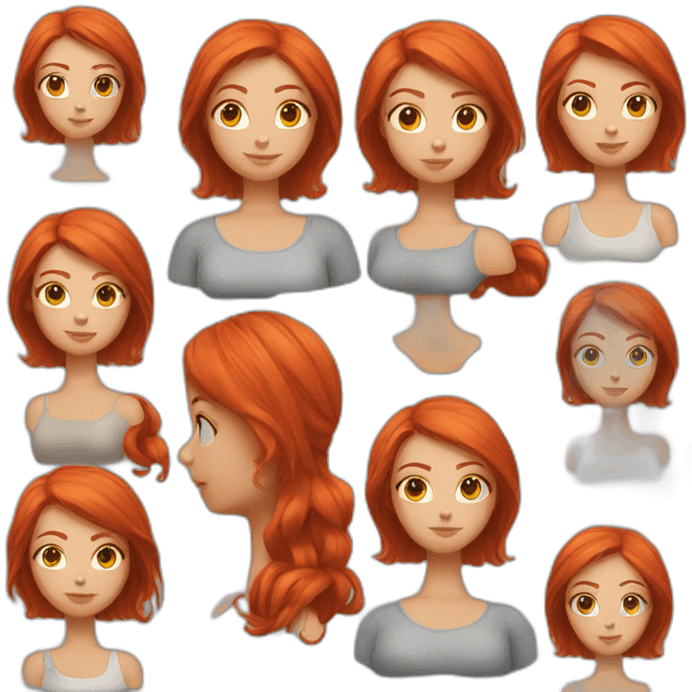 red head girl emoji