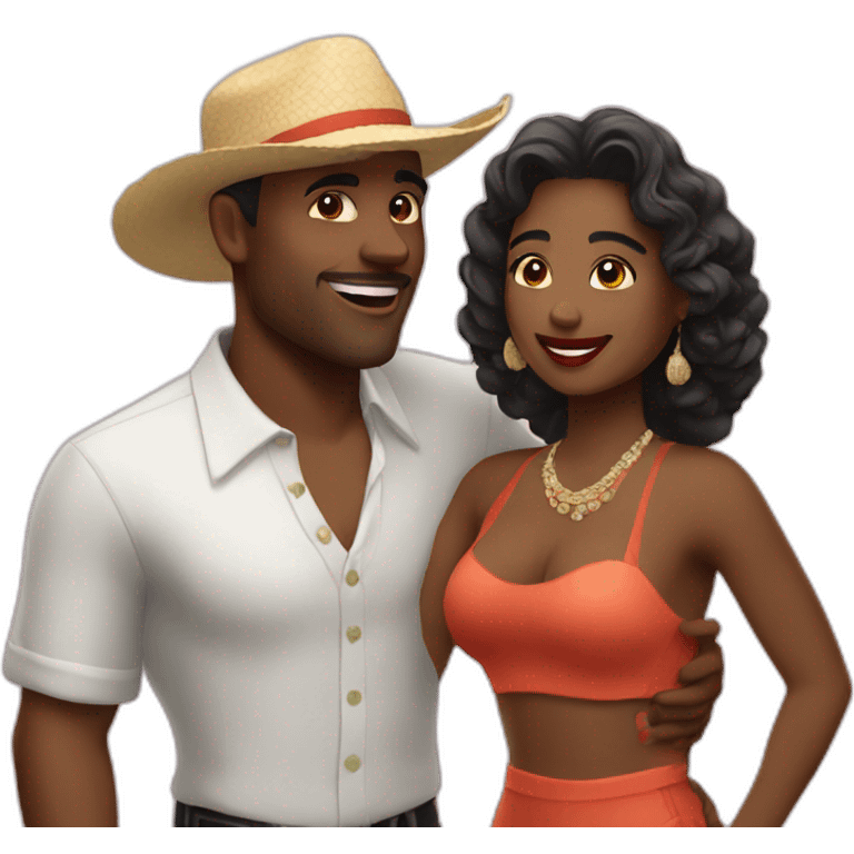 Couple-love-Cuban-music emoji