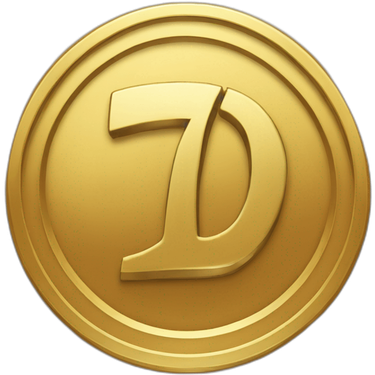 a golden coin with 7 in the middle of ut emoji