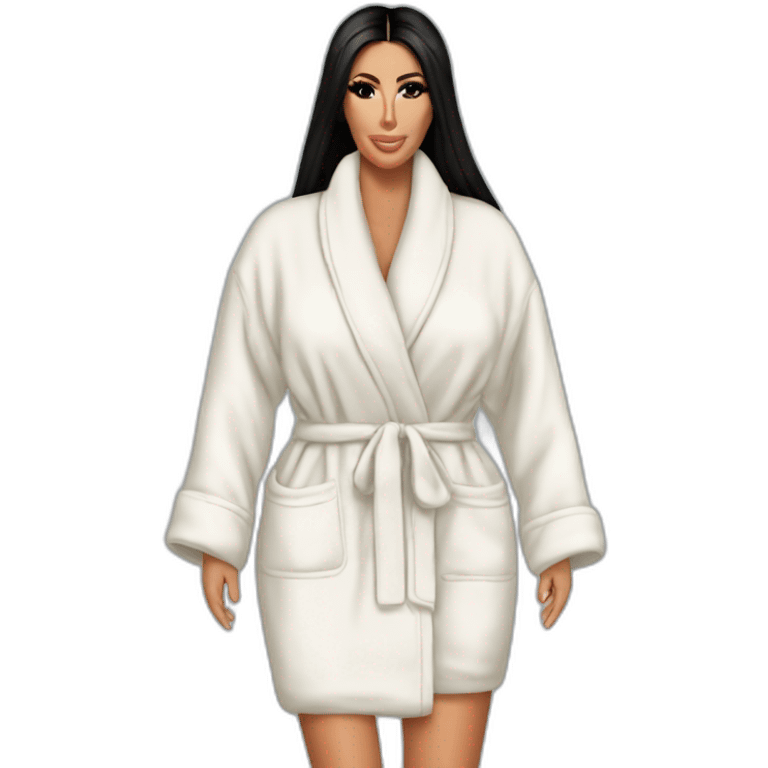 Kim kardashian perfect bum bathrobe emoji