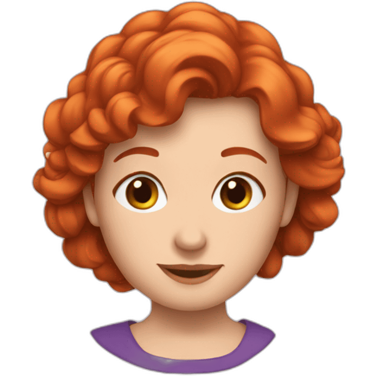 Une naine rousse emoji