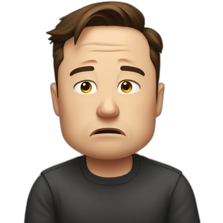 elon musk sad frustrated emoji