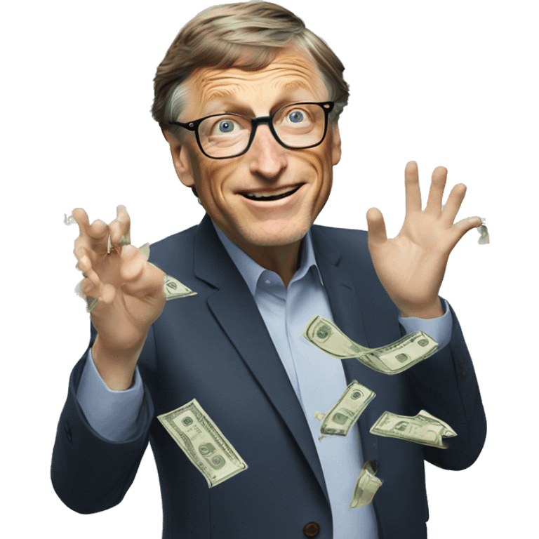 bill gates throwing money emoji