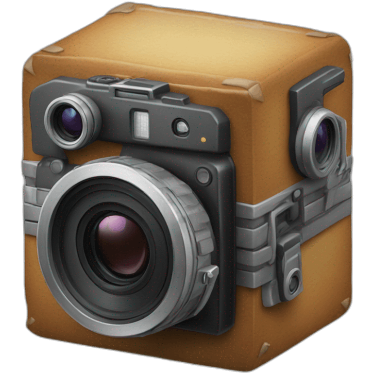 camera dans un cube emoji