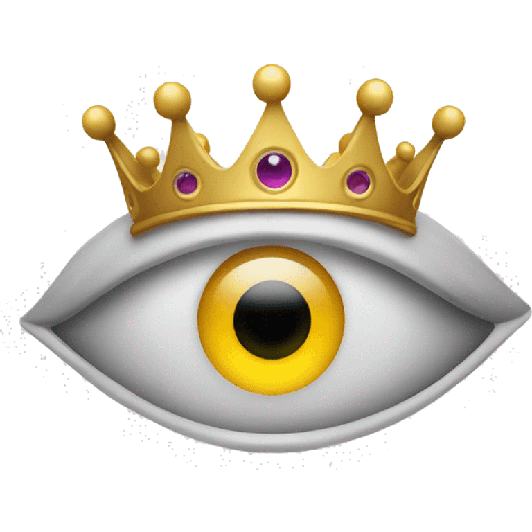 eye with a crown floating over emoji