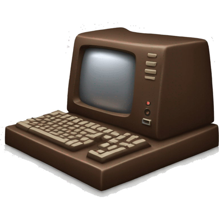 An old computer made of chocolate  emoji