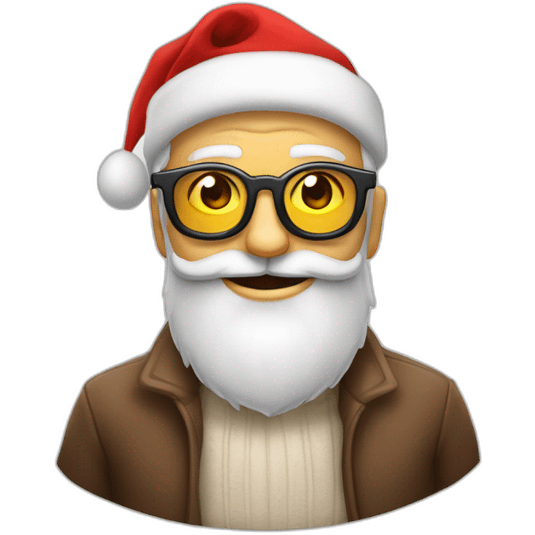 Père noël avec des lunettes de soleil emoji