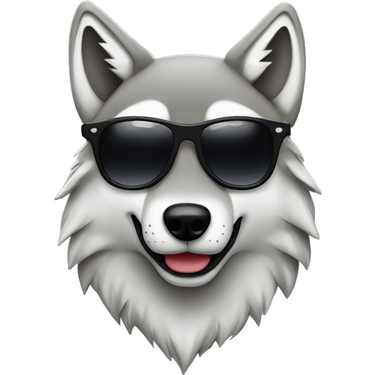 wolf with sunglasses emoji