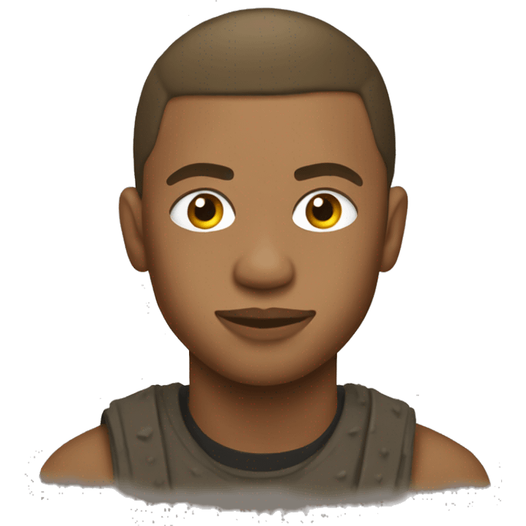 a Mbappe covered with mud emoji emoji