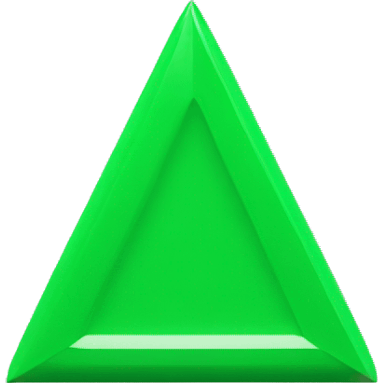 triangulo verde unicolor no 3D emoji