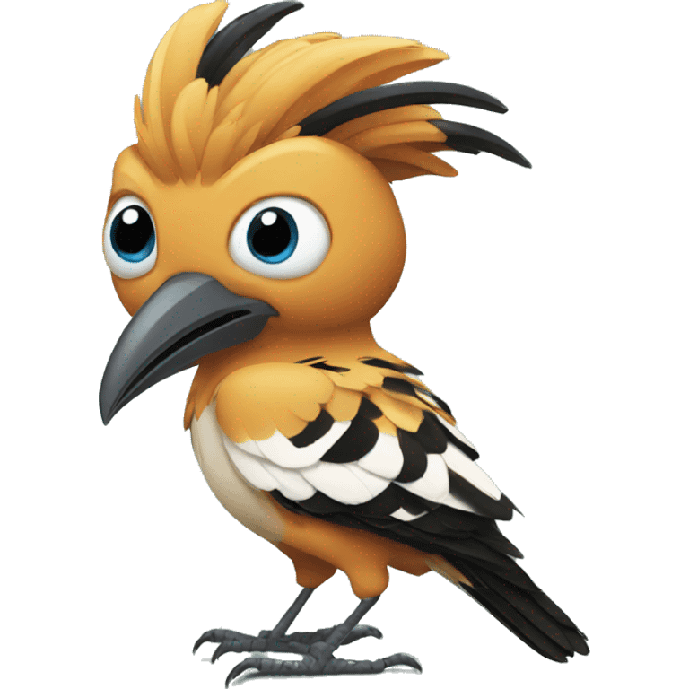 hoopoe playing video games emoji