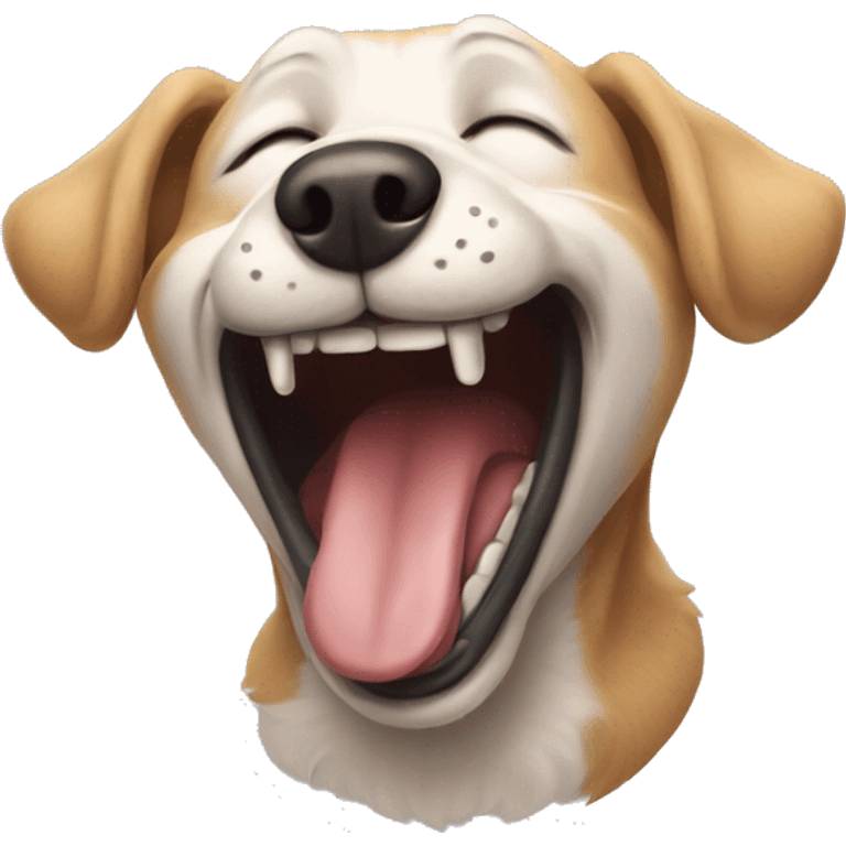 Laughing dog emoji