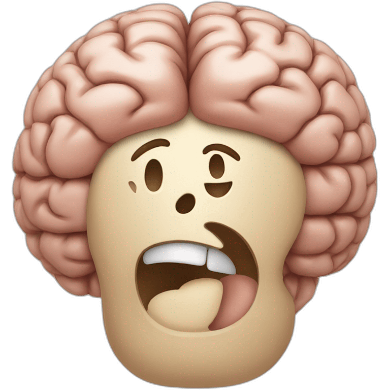 brain screaming emoji