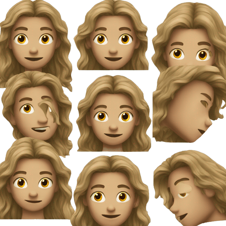 Long hair teenager boy emoji