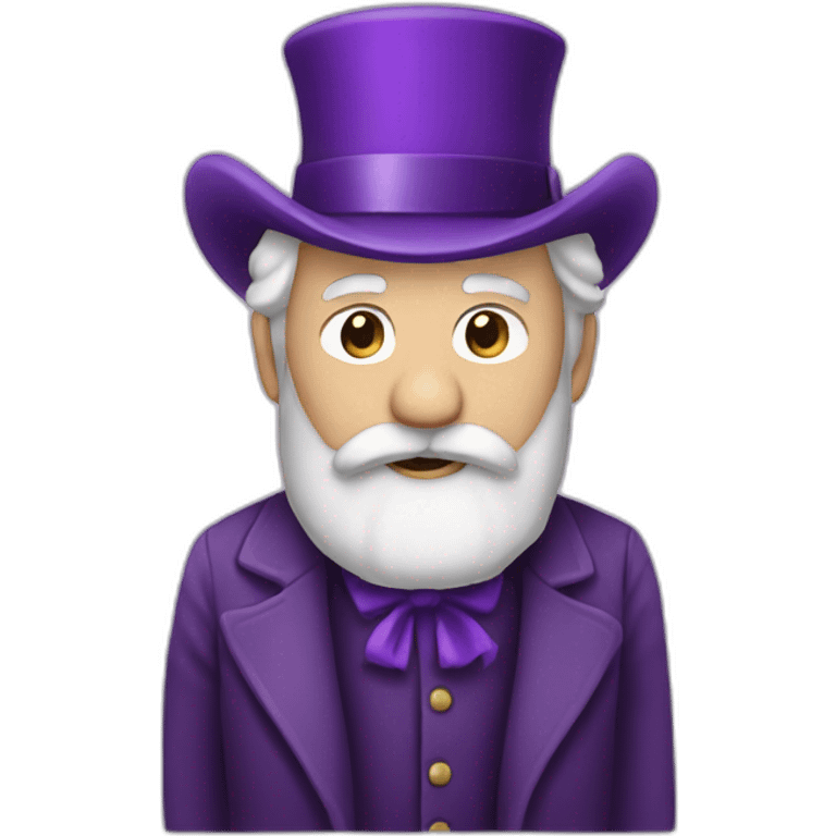 old man with white beard and moustache dressed in purple emoji