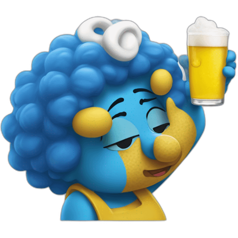 marge simpson avec une biére emoji