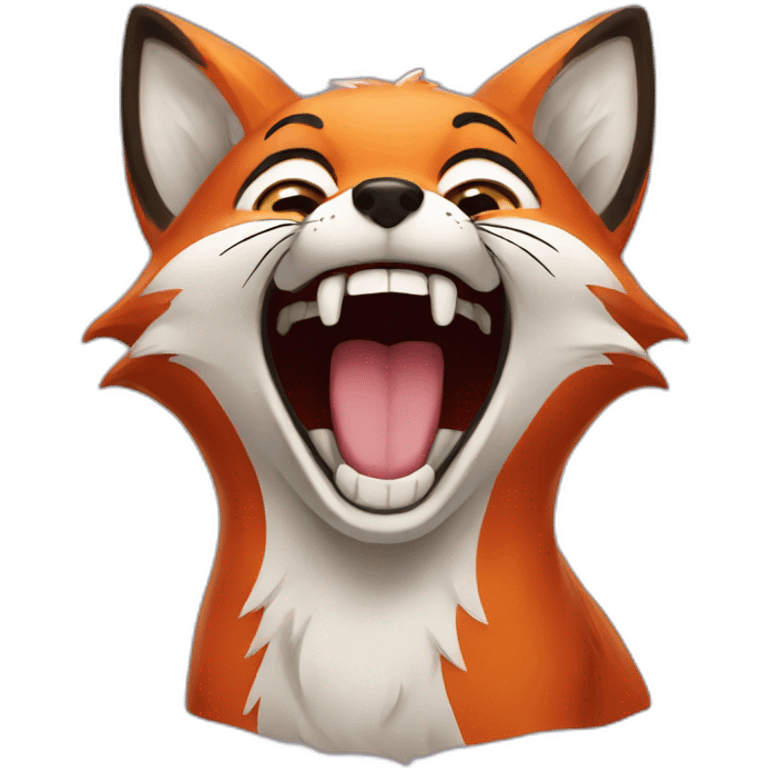 Fox laughing emoji