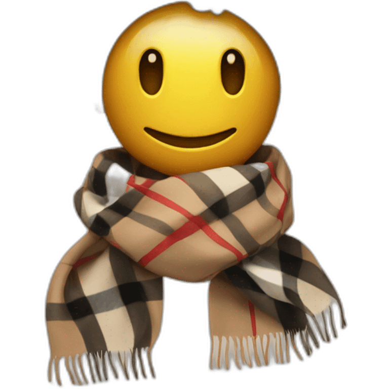 Underground smiley face with burberry scarf emoji