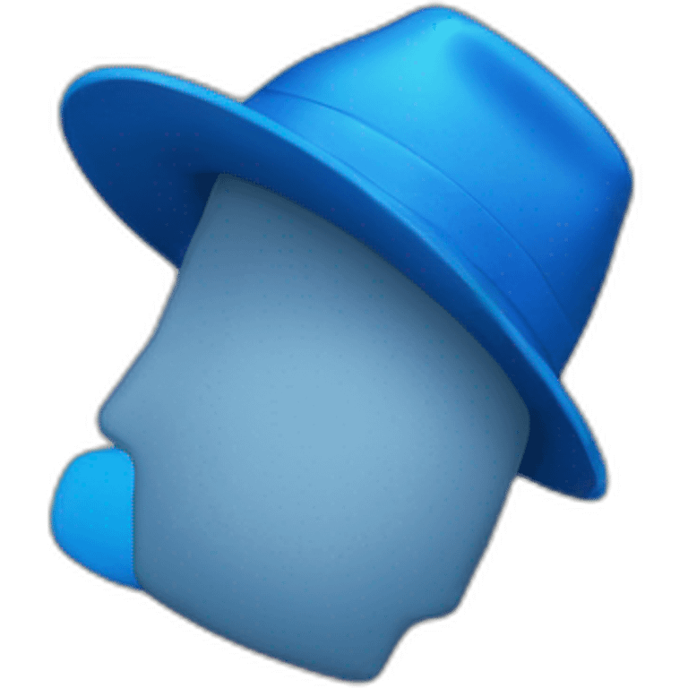 a man in a blue hat and a blue coat emoji