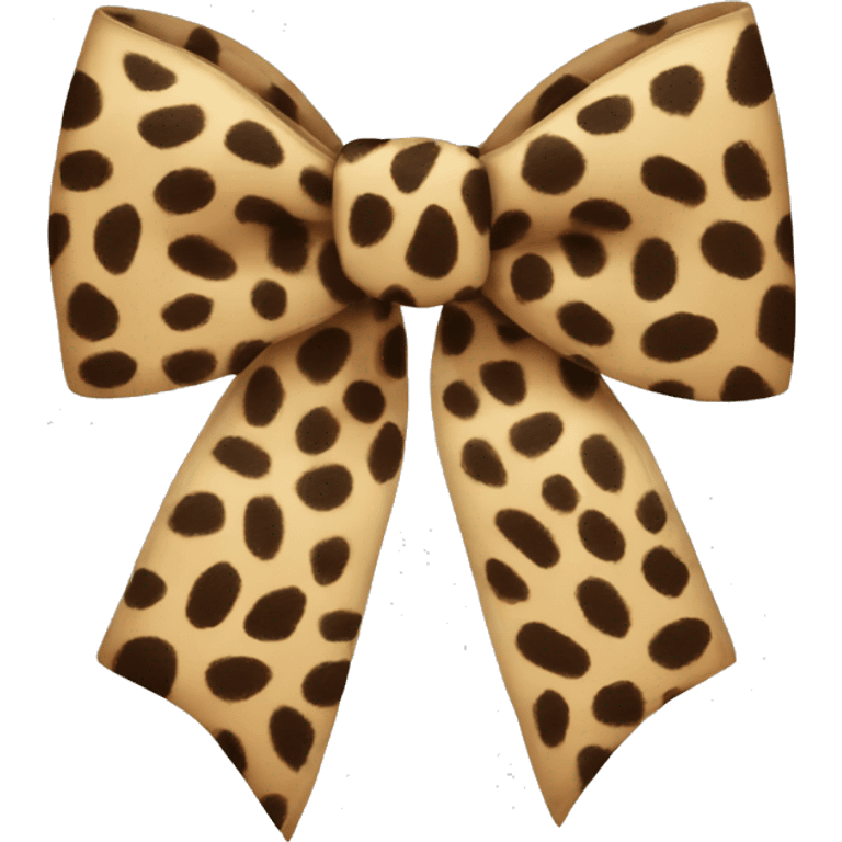 Cheetah print bow emoji