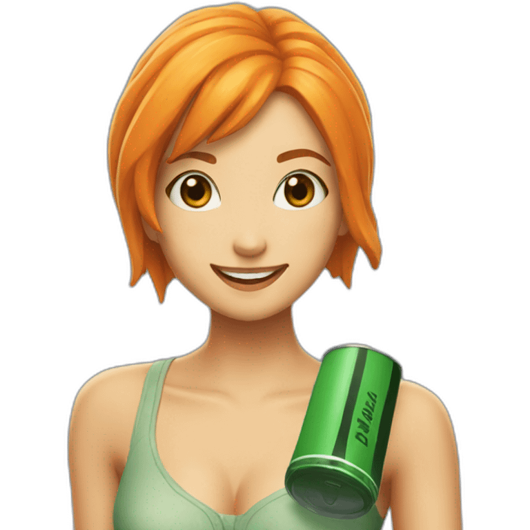 Nami with coca cola emoji